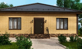 Проекты одноэтажных домов из кирпича | Строй-Нвг - Новый Уренгой от 3628 рублей